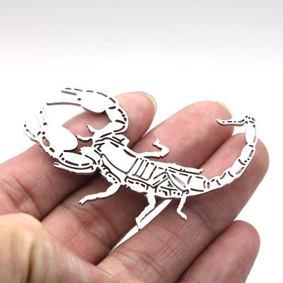 China New Design Fashionable Stainless Steel Scorpion Brooches For Women Men 2 Colors Party Animal Casual Brooch Pin Gifts for sale