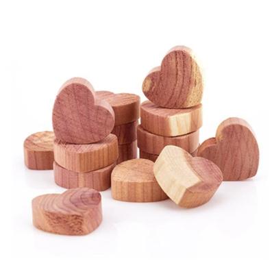 China Multifunction Cedar Wood Anti Moth Wooden Blocks Heart Shape Block cedar ball for sale