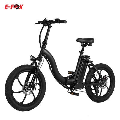 China Aluminum Alloy E-FOX 350W Motor Powerful Motor e Bike Lithium Battery Electric Folding Bike 48V 10AH Electric Bicycle For Adult for sale