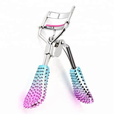 China Carbon Steel Bling Eyelash Curlers Nature Curl False Eyelash Steel Women Pro Beauty Makeup Cosmetic Tool Handle Eye Lash Curling Clip for sale