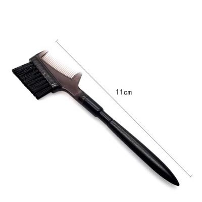 China Custom Professional and Travel Beauty Tool Double-end Plastic Material Eyebrow Brush Groomer and Eyelash Comb for sale