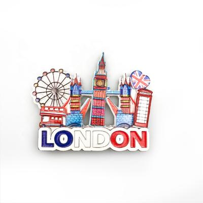 China Shape Resin London Custom Souvenir Gifts Crafts Cities Personalized Fridge Magnets for sale