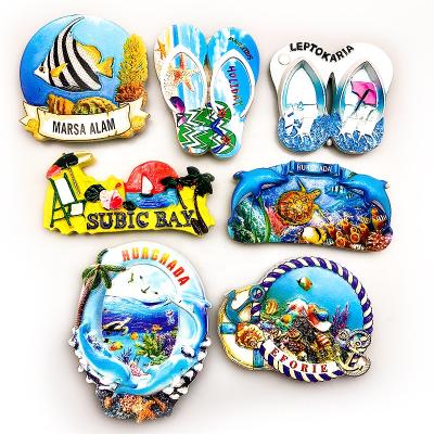 China Shape Resin OEM ODM Colorful Fridge Magnets Refrigeration Magnetic Sticker for sale