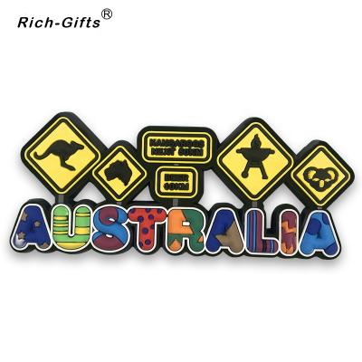 China Wholesale Custom Small Soft Australia Europe Pvc Souvenirs Opens Fridge Magnets for sale