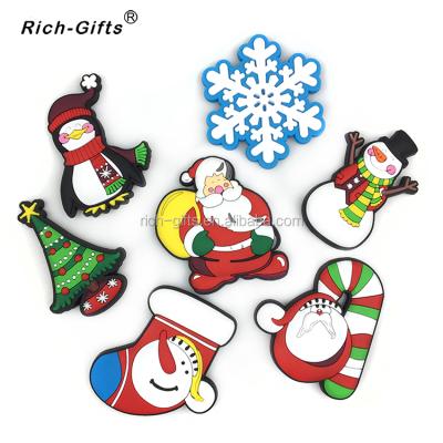 China Custom Decoration Home Promotion PVC Christmas Fridge Magnet Set for sale