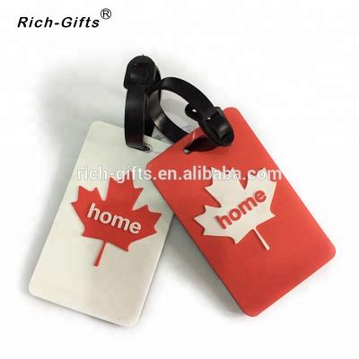 China Custom Travel PVC 3D Canda Rubber Maple Leaves LOGO Luggage Tags (RL-0034) for sale