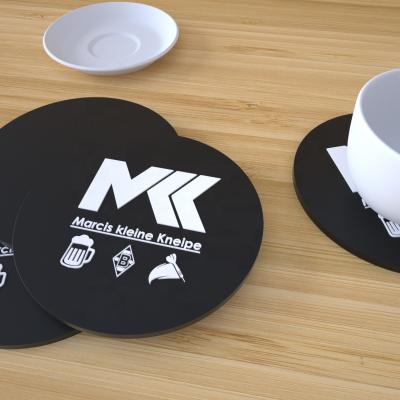 China Nickel Free PVC Bottom MOQ Eco - Friendly Soft Rubber Customized Coasters for sale