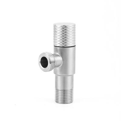 China 304 Brushed OEM 90 Degree Outdoor Commercial Price Quick Open Ss304 Stainless Chinese Angle Valve for sale