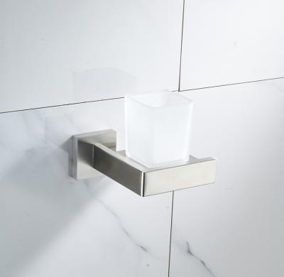 China Wholesale Modern Shower Toothbrush Stainless Steel Cup Holder Wall Mounted Tumbler for sale