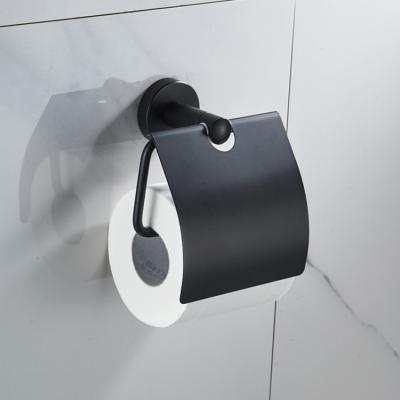 China Modern Wall Mounted 304 Stainless Steel Black Tissue Steel Toilet Paper Towel Rack For Toilet for sale