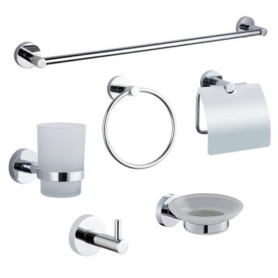 China Sustainable Modern Zinc Alloy Bathroom Essentials Accessory Set 6 Pcs Toilet Hardware Accessories 6 Pieces Set for sale