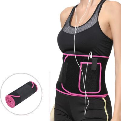 China Sports Fitness Exercise Waist Trainer Men Women Sauna Sweat Body Shaper Waist Cincher Trimmer Slimming Body Shaper Belt Sports Waist Trainer with Movable Pocket for sale