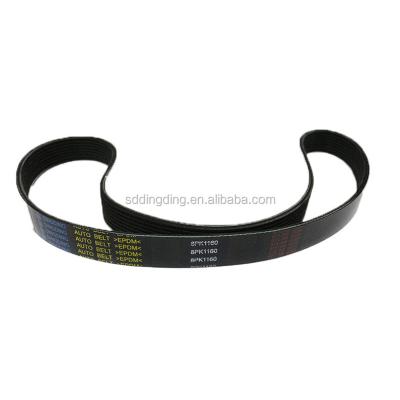 China Rubber Engine Parts 8PK1160 Fan Belt Engine V Belt Price Truck Spare Parts for sale