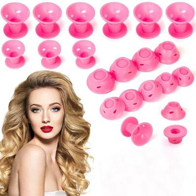 China For Home Use 10pcs Heatless Hair Rollers Hair Curler No Heat Silicone Hair Styling Roller Curling Rod Hair for sale