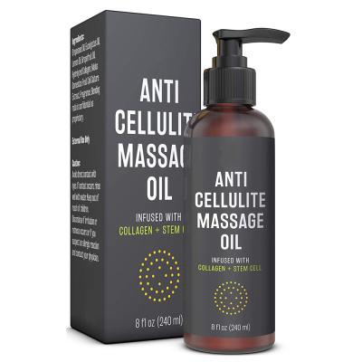 China Private Label Skin Revitalizer Infused With Anti Cellulite Collagen Stem Cell Body Massage Oil For All Skin for sale