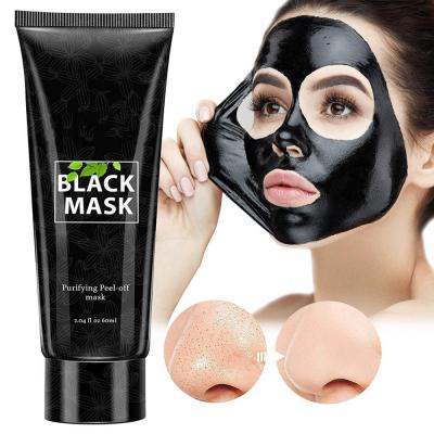 China Whitening Private Label Blackhead Organic Deep Cleansing Remover Peel Black Mask For Face And Nose for sale