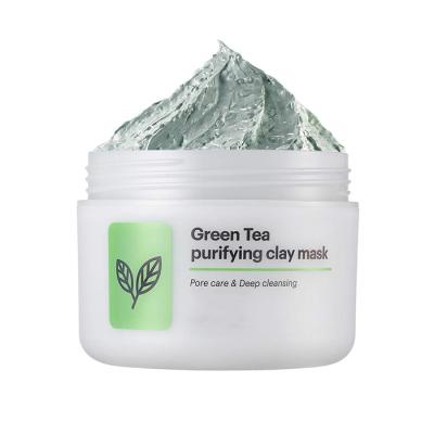 China Private Label Korean Whitening Remove Blackheads Whitening Green Tea Clay Mask for sale