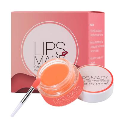 China Private Label Lip Mask Vegan Red Sleep Waterproof Overnight Moisturize Collagen Treatment Repair Dry Lip Balm for sale