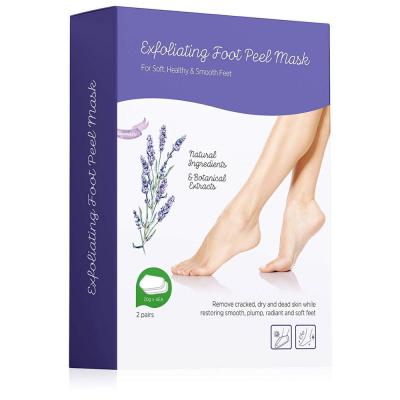 China Private Label Lavender Foot Exfoliating Foot Skin Mask Remove Cracked And Dead Skin for sale