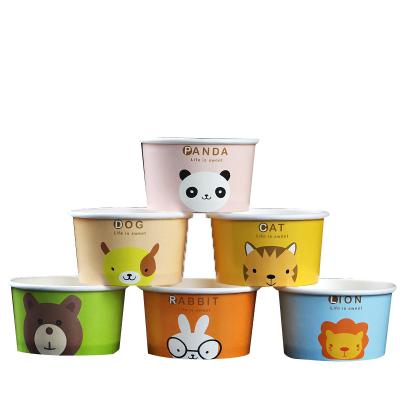 China Food Container New Design Printed 5oz Ice Cream Tubs /Ice Cream Paper Cup Bowl for sale