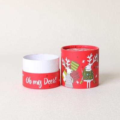 China Hot Sale Recyclable Christmas Plants Seeds Packaging Storage Containers Cardboard Round Tube With Your Own Logo Printing for sale