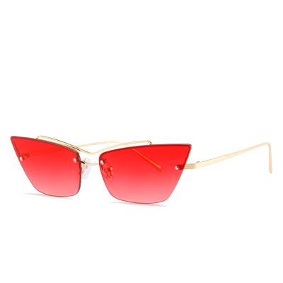 China Fashion sunglasses 36106 metal sunglasses new European and American fashion colorful women's sunglasses customized cat eye sunglasses fashion for sale