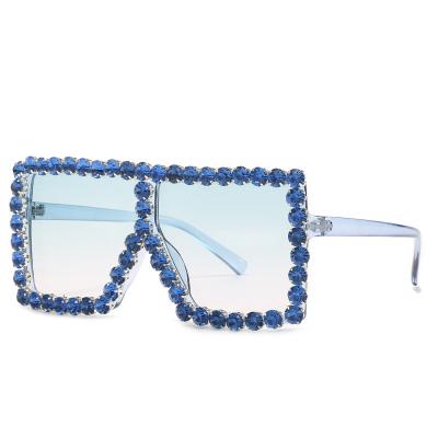 China New large fashion sunglasses frame with 5705 diamond sunglasses European and American glass box custom border cool sunglasses for sale