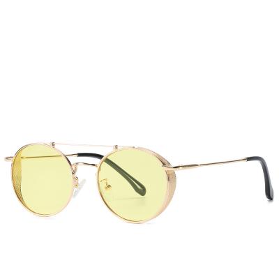 China New retro 2A97 metal round frame punk sunglasses 2A97 style border soft sunglasses CIA style for men and women for sale