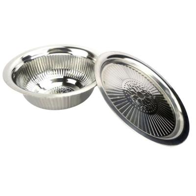 China Factory viable low price hot sale stainless steel washbasin set washbasin with lid for sale