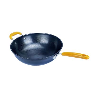 China 2021 Viable High Quality Chinese Household Honeycomb Wok Stainless Steel Wok Wok for sale