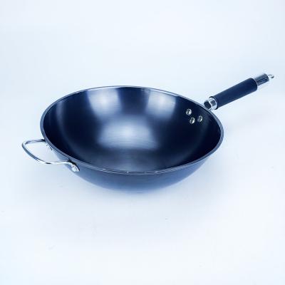 China Sustainable Pure Thickening Iron Chinese Wok Pan Multi Purpose Frying Wok for sale