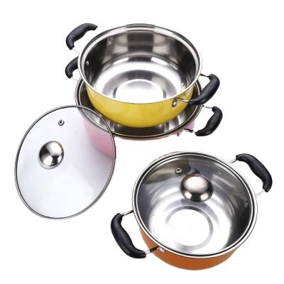 China Sustainable Popular Colored Stainless Steel Cookers With Bakelite Handles for sale