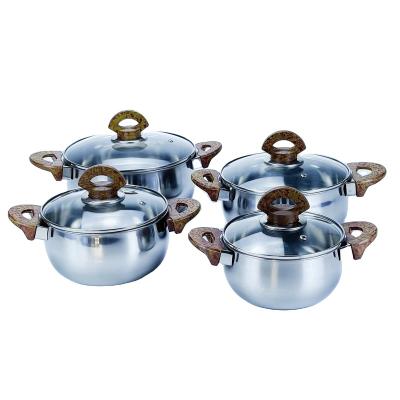 China Low Price Viable 8 Piece Stainless Steel Cooker Pot Style Handle Cooker Set New for sale