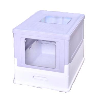 China Hot Selling Viable Large Space Cat Litter Box Fully Enclosed Pet Toilet Drawer Collapsible Style for sale