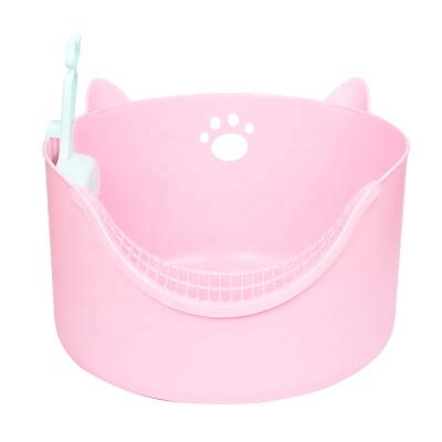 China Wholesale Viable Multifunctional Semi-closed Board Space Cat Litter Box Cat Scratching Large Anti-splash Cat Toilet for sale