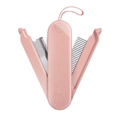 China Viable Multifunctional Pet Comb Grooming Cleaning Foldable Opening Comb for Cats and Dogs for sale