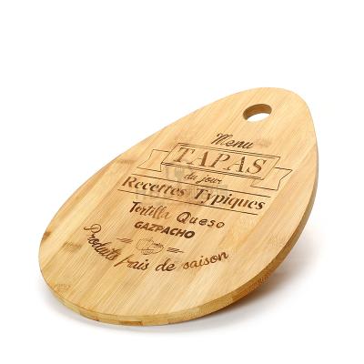 China Sustainable Round Kitchen Tableware Food-Safe Washable Custom Printing Bamboo Cutting Board for sale