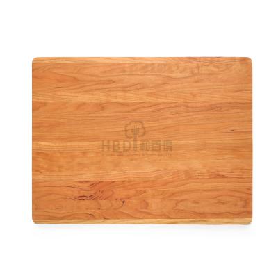 China Wholesale Viable Solid Cherry Large Edge Grain Wood Cutting Board Butcher Block for sale