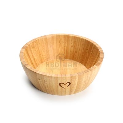 China Eco-Friendly Sustainable Bamboo Kitchen Multi-Use For Vegetable Food Salad Bowl for sale