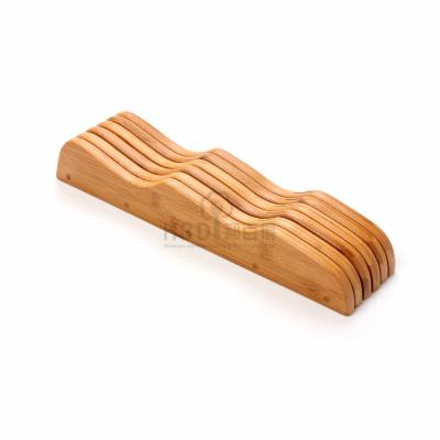 China Sustainable Feature Natural Eco Customized Bamboo Knife Block Storage Rack Knife Rack for sale