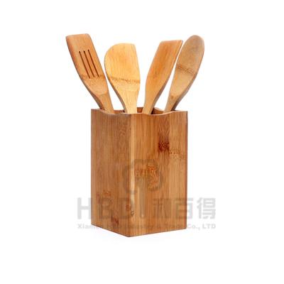 China Sustainable Reusable Cookware Organizer Natural Bamboo Cookware Set With Rack for sale