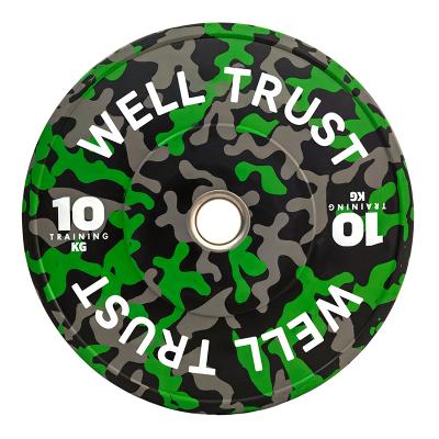 China Durable/Free Of Smell/High Quality Camouflage Rubber Rubber Bumper Weight Plates Weight Lifting Plates WellTrust Fitness Gym Set Factory Price Stain Weight Plates Camouflage Rubber Bumper for sale