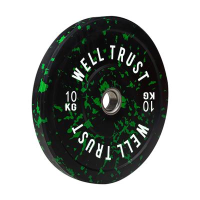 China Durable/Smell Free/Weight WellTrust High Quality Rubber Bumper Plate Dotted Stain Plates Colorful Gym Bumper Plate for sale