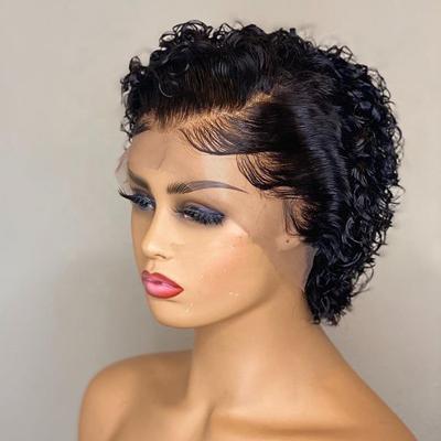 China Pixie Curly Pixie Cut Bob Hair Wigs Pre Plucked Brazilian Virgin Hair Pixie Bob Wigs for sale