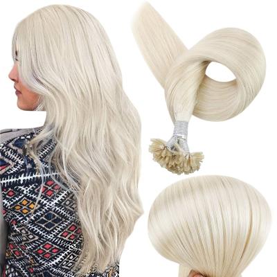 China #18 Silky Straight Double U Tip Hair Extension 100% Super Pulled Tip Hair Extension For Women for sale