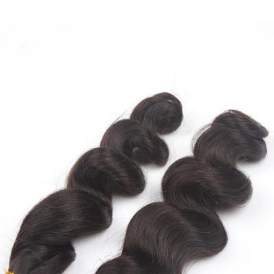 China Factory Wholesale Loose Wave Cuticle Aligned Peruvian Loose Wave 100 Virgin Hair Bundles With Closure for sale