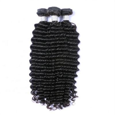 China Super Natural Deep Wave Double Color Brazilian Unprocessed Deep Wave Hair Bundles For Black Women for sale