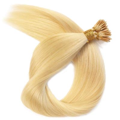 China Raw Indian Silky Straight Cuticle Aligned Wholesale Russian Blonde 613 Virgin Straight I Tip Hair Extension for sale