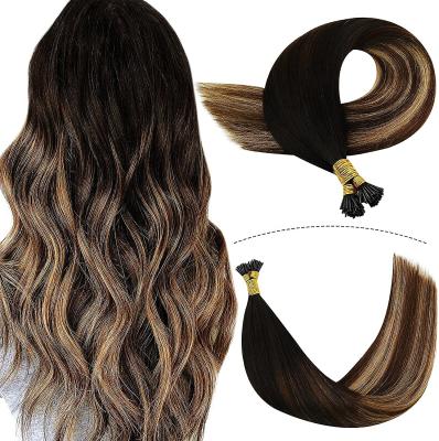 China Good Quality Factory Price Straight Brazilian Remy Human Hair Extensions Double Drown Me Tip Hair Extensions for sale