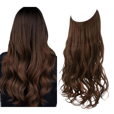 China Super Double Drawn Body Wave #10 Color Virgin Hair Extension Halo Hair Extensions For Women for sale